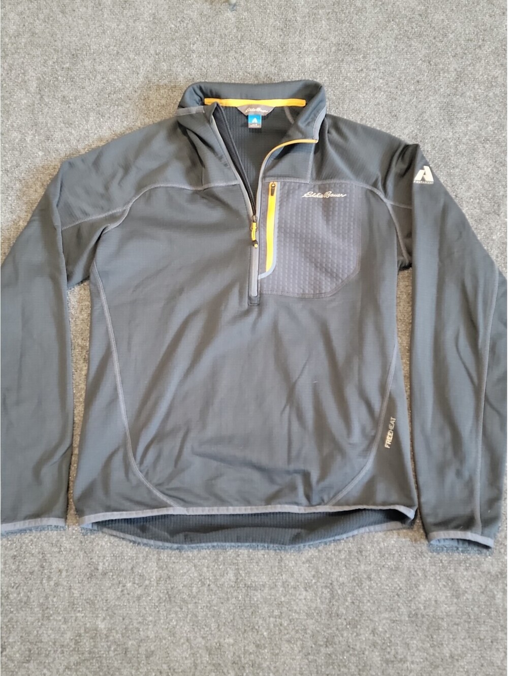 Eddie Bauer First Ascent Grid Fleece 1/4 Zip Pullover Jacket Mens Size S 459